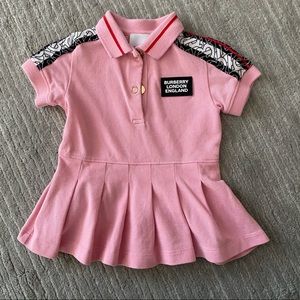Burburry pink polo baby girls dress